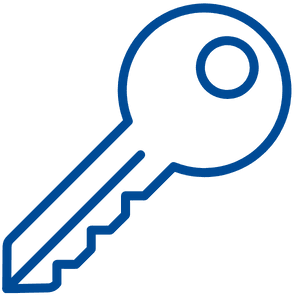 Empresa 4 icono llave azul