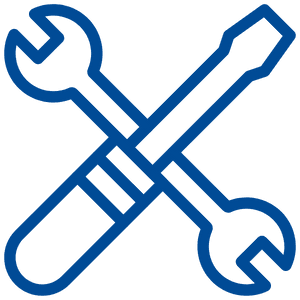 Empresa 2 icono reparacion azul