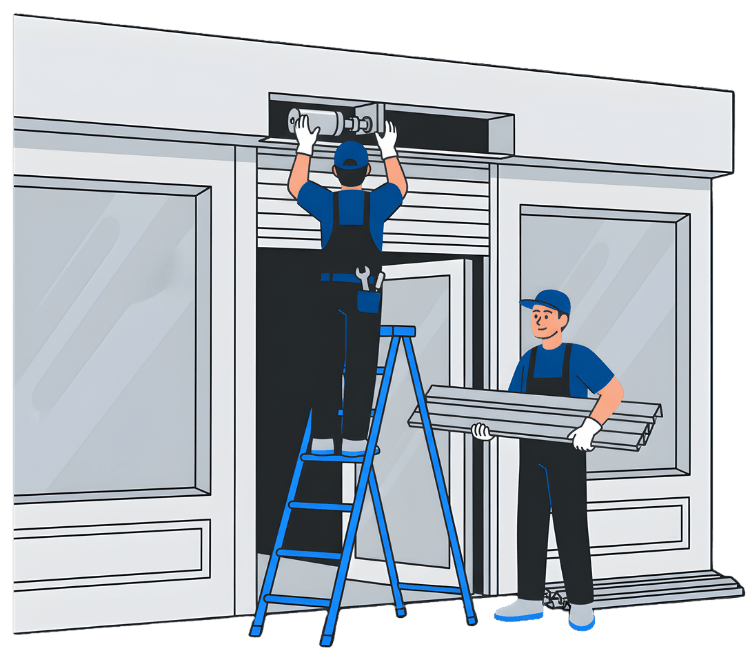 Ilustración de un trabajador desbrozando